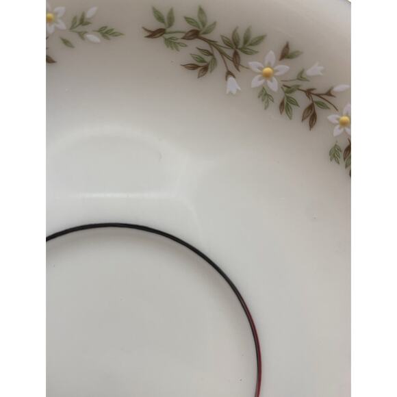 Vtg Lenox Brookdale Cup And Saucer Platinum Trim Set Of 4 Retired - Picture 7 of 8